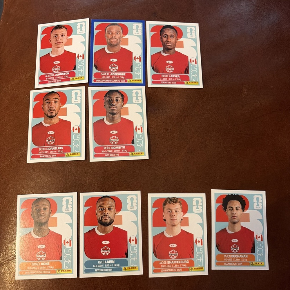 Panini FIFA Canada Sticker Lot 9 Blue White Parallel 2026 World Cup Rare